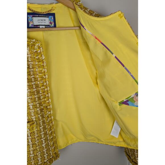 J Crew Collection Lady Jacket in English Golden Tweed 14 - Picture 8 of 13